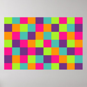 Squares Pattern Poster