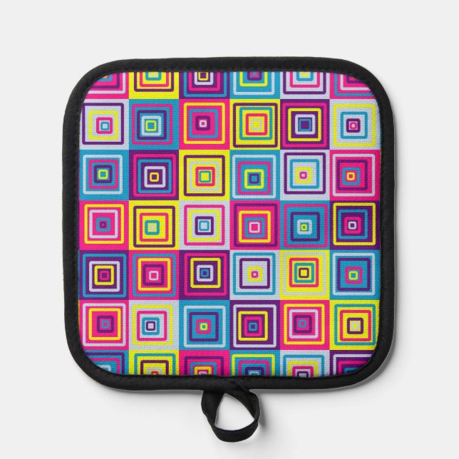 Squares Pattern Pot Holder (Front)