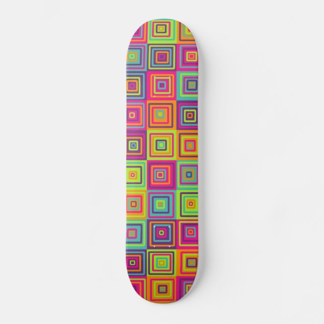 Squares Pattern Skateboard (Front)