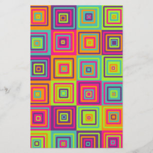 Squares Pattern Stationery
