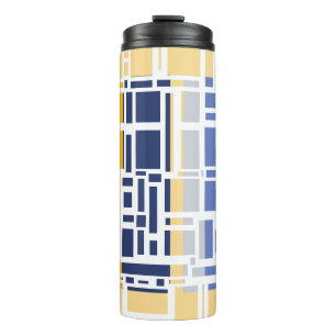 Squares shapes modern art thermal tumbler