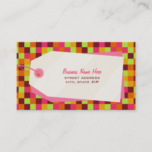 Squares & Shopping Tag Retail Business Card