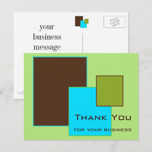 Squares Thank You Postcard