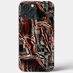 Squares under strange reddish spots forming heart iPhone 13 pro max case