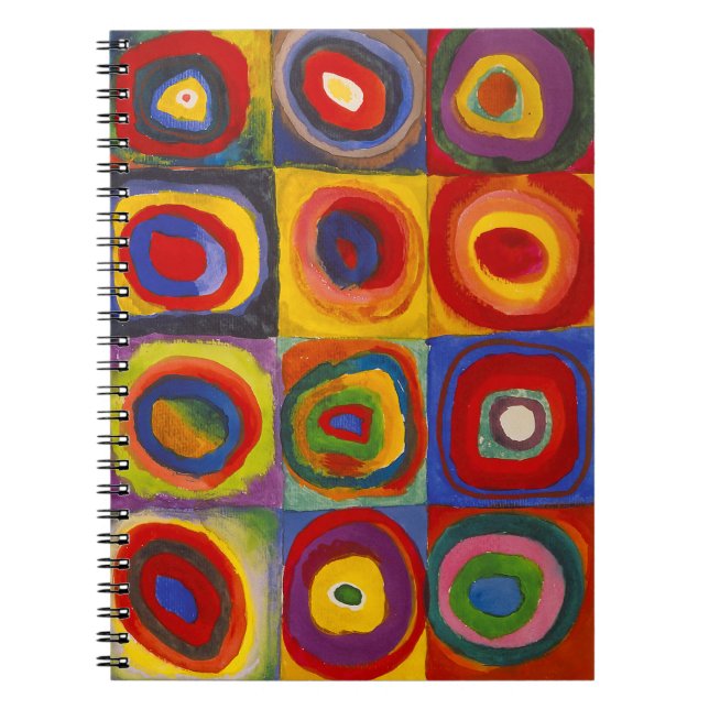 Squares w Concentric Circles 2 | Kandinsky | Notebook (Front)