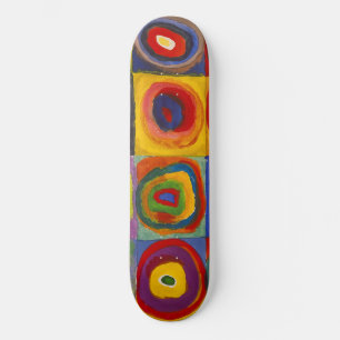 Squares w Concentric Circles 2 Kandinsky Skateboard