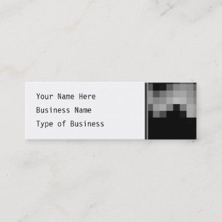 Squares Wave Abstract. Black and Grey Mini Business Card
