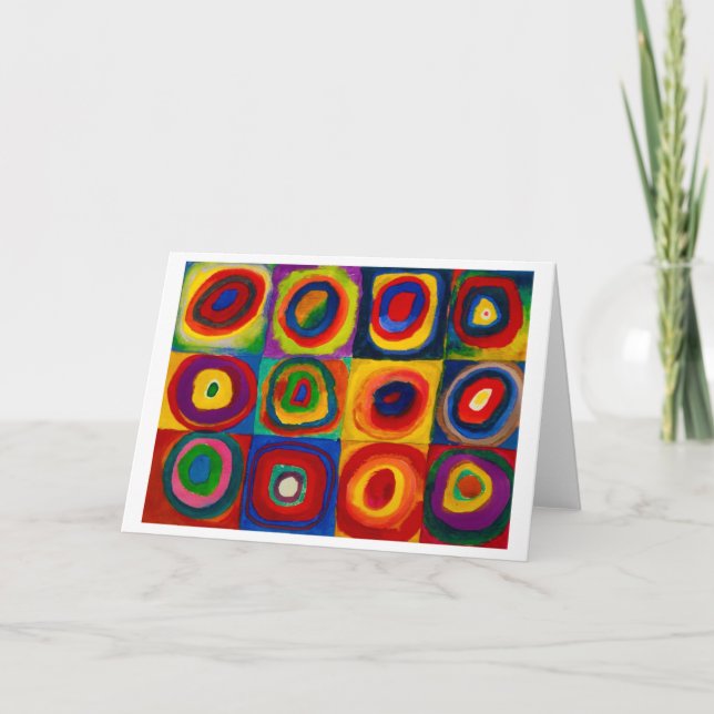 Squares with Circles, Abstract, Wassily Kandinsky Card (Front)