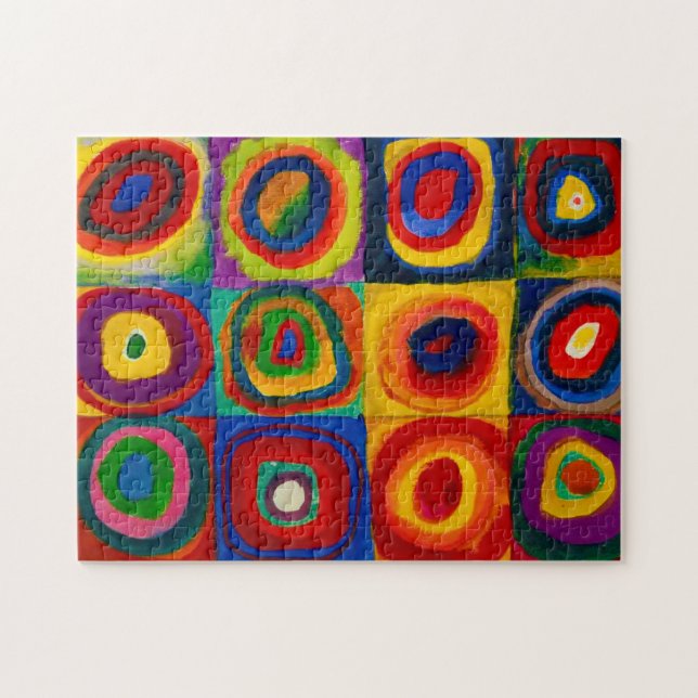 Squares with Circles, Abstract, Wassily Kandinsky Jigsaw Puzzle (Horizontal)