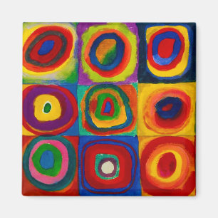 Squares with Circles, Abstract, Wassily Kandinsky Magnet