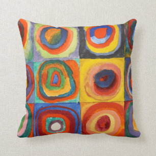 Squares with Concentric Circles by Kandinsky Cushion