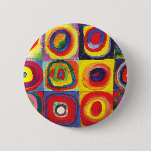 Squares with Concentric Circles Hiroaki Takahashi 6 Cm Round Badge