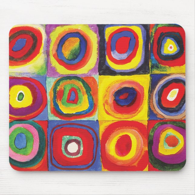 Squares with Concentric Circles Hiroaki Takahashi Mouse Pad (Front)