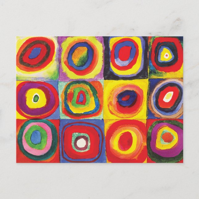 Squares with Concentric Circles Hiroaki Takahashi Postcard (Front)