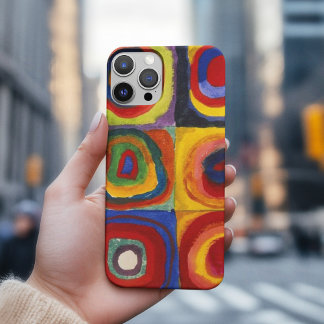 Squares with concentric circles, Kandinsky  iPhone 15 Pro Max Case