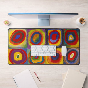 Squares with Concentric Circles   Kandinsky   Desk Mat