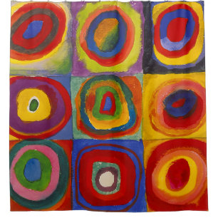 Squares with Concentric Circles   Kandinsky   Shower Curtain