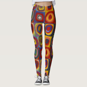 Squares With Concentric Circles Leggings