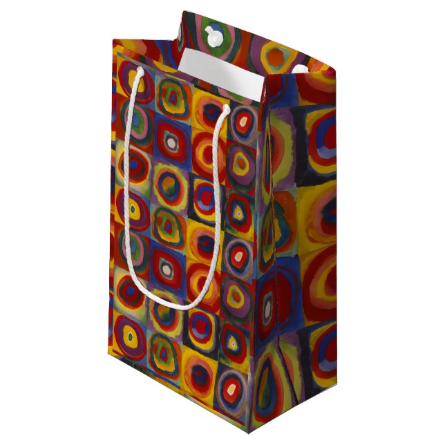 Squares With Concentric Circles Small Gift Bag (Front Angled)