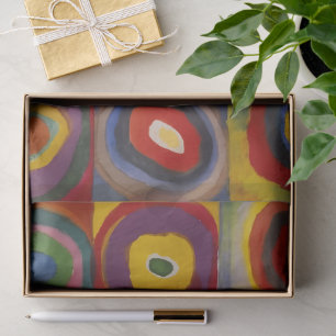 Squares With Concentric Circles Tissue Paper