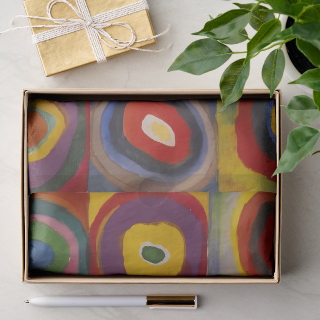 Squares With Concentric Circles Tissue Paper (Gift)