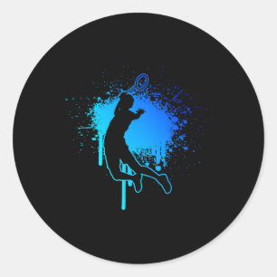 Squash Badminton Badminton Player Shuttle Classic Round Sticker
