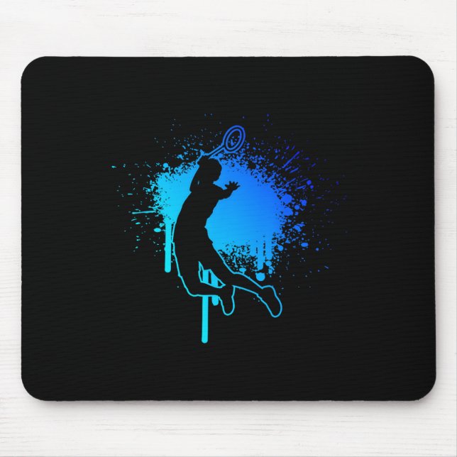Squash Badminton Badminton Player Shuttle  Mouse Pad (Front)