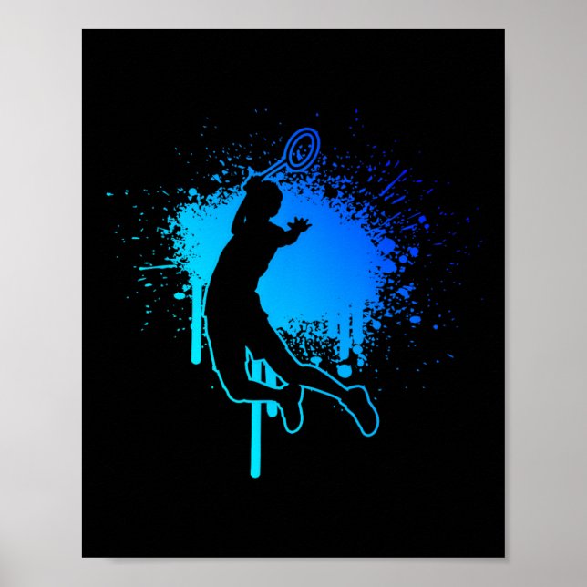 Squash Badminton Badminton Player Shuttle  Poster (Front)