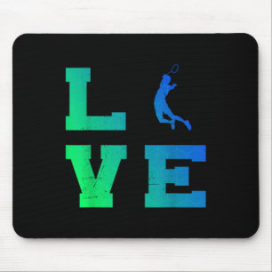 Squash Badminton Player Mens Shuttle Badminton Mouse Pad