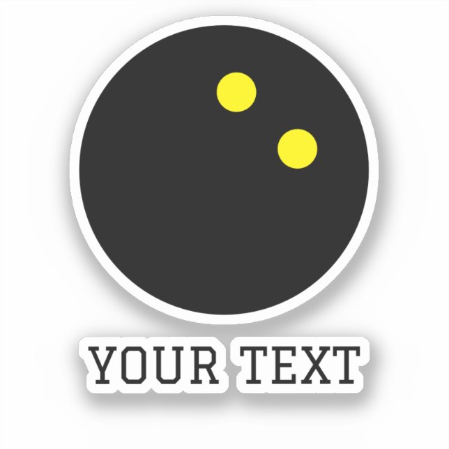 Squash ball double dot custom vinyl stickers (Front)
