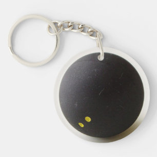 Squash Ball ID Bag TAG Personalised Text Keychain
