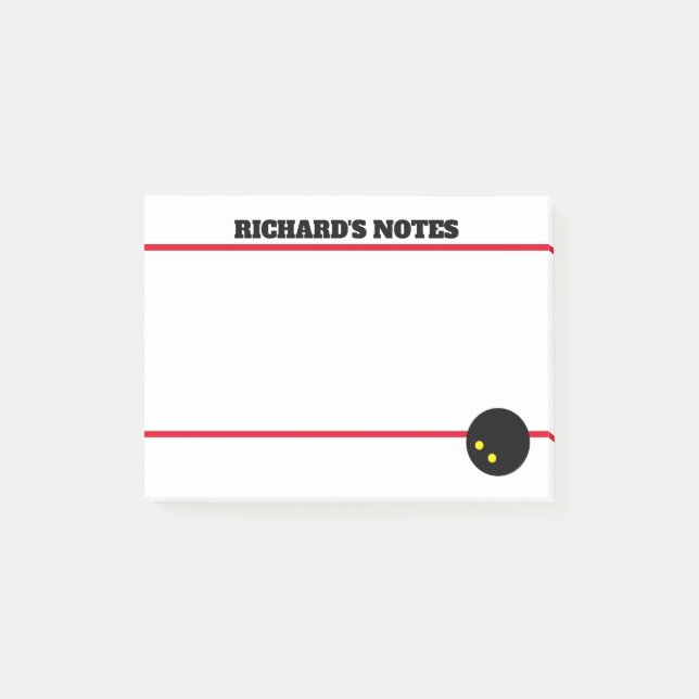 Squash ball Post-it® Notes for sticky messages (Front)