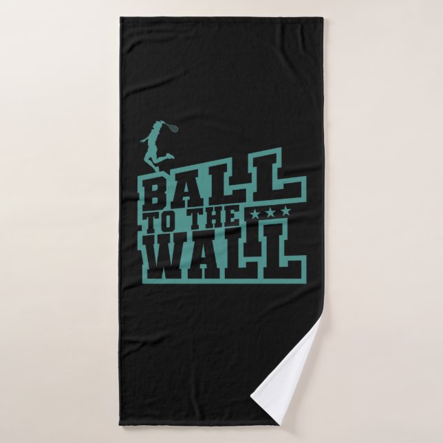 Squash Ball to the Wall Bath Towel (Bath Towel)