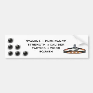 Squash Bumper Sticker