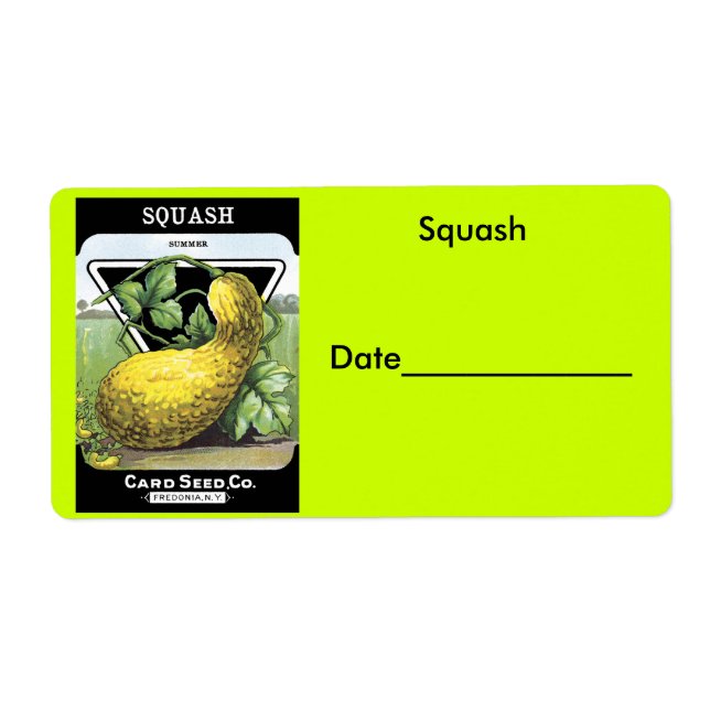 Squash Canning/Freezing Labels (Front)