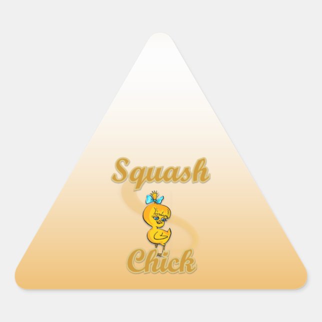 Squash Chick Triangle Sticker (Front)