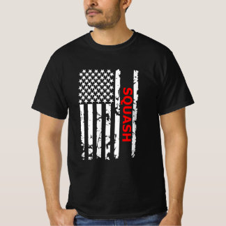 Squash Cool USA Flag Graphic Design T-Shirt