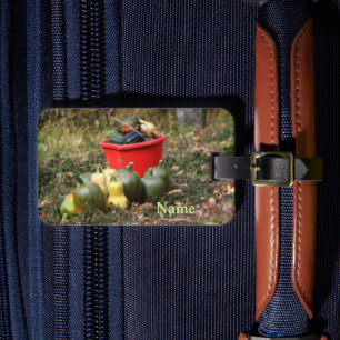 Squash Country Garden Harvest Personalised Luggage Tag