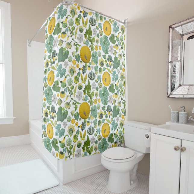 Squash Garden  Shower Curtain (In Situ)