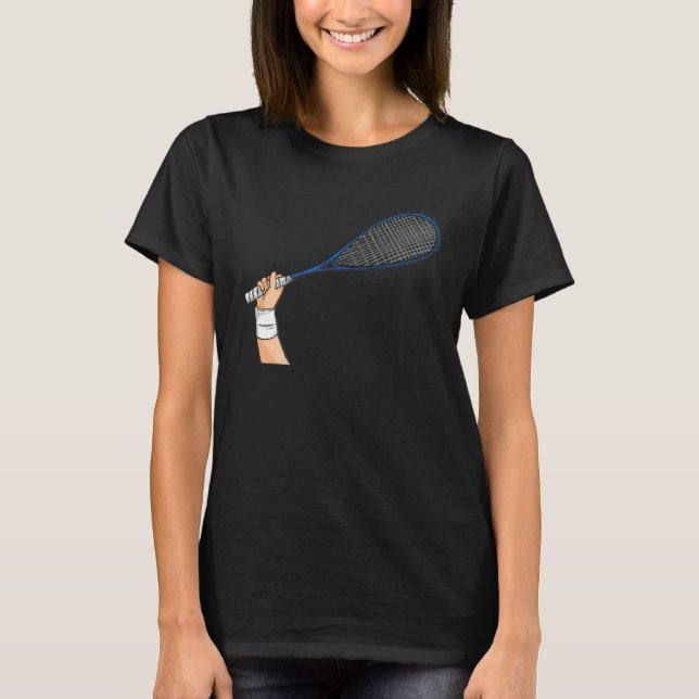 Squash  Indoor Sport Racket Squash T-Shirt (Front)