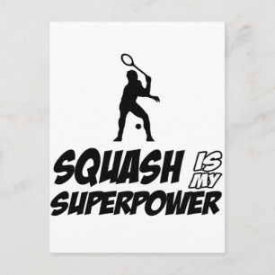 squash is my superpower postcard