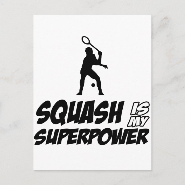 squash is my superpower postcard (Front)