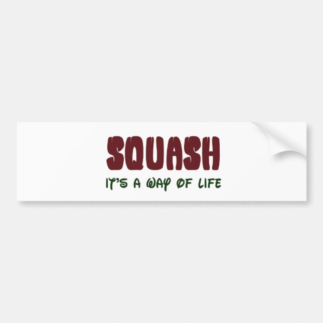 Squash It's a way of life Bumper Sticker (Front)