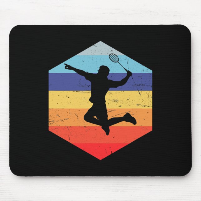 Squash Men's Badminton Player 1  Mouse Pad (Front)