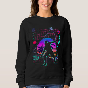 Squash Player Aesthetic Vaporwave 80s Style Squash Sweatshirt