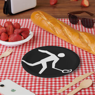 Squash Player Icon Paper Plate