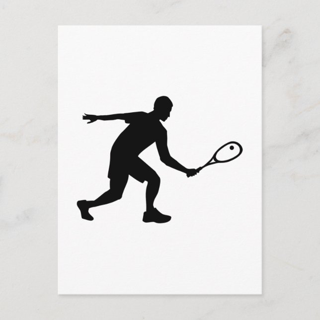Squash player postcard (Front)