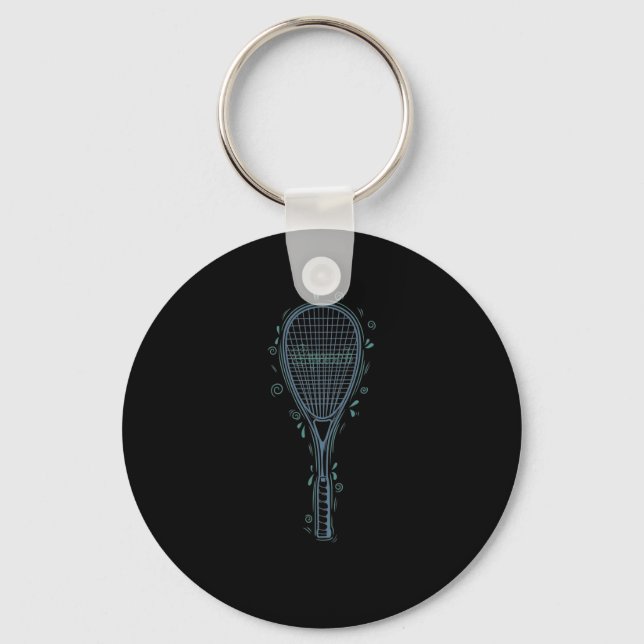 squash racquet key ring (Front)