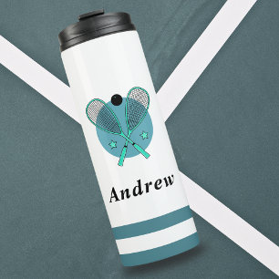 Squash Racquetball Rackets Player Coach Kids Name Thermal Tumbler