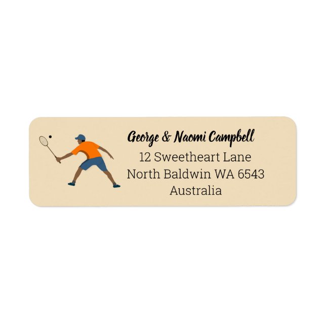 Squash Return Address Label (Front)
